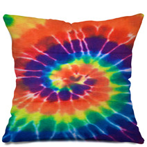 Colorful Tie Dye Fabric Texture Background Pillows 67616824