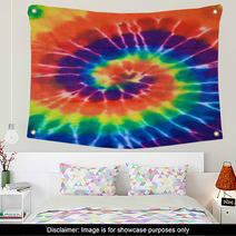 Colorful Tie Dye Fabric Texture Background Wall Art 67616824
