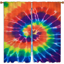 Colorful Tie Dye Fabric Texture Background Window Curtains 67616824