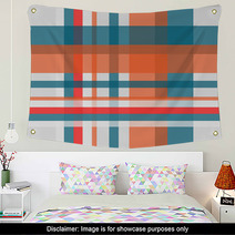 Colorful Urban Plaid Pattern Wall Art 68157013