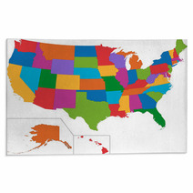 Colorful USA Map Rugs 56921983