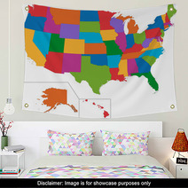 Colorful USA Map Wall Art 56921983