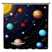 Colorful Vector Solar System Bath Decor 71482282