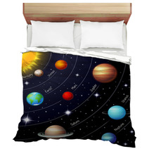 Colorful Vector Solar System Bedding 71482282