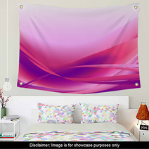 Colorful Waves Isolated Abstract Background Pink Wall Art 70758807