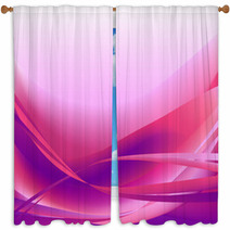 Colorful Waves Isolated Abstract Background Pink Window Curtains 70758807