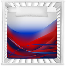 Colorful Waves Isolated Abstract Background Red And Blue White Nursery Decor 71395848