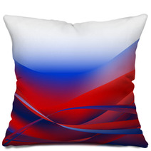 Colorful Waves Isolated Abstract Background Red And Blue White Pillows 71395848