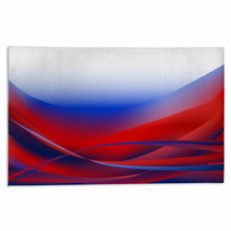 Colorful Waves Isolated Abstract Background Red And Blue White Rugs 71395848