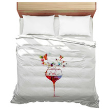 Colorful Wine Glass Bedding 50299939