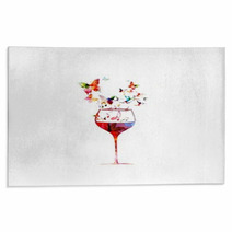 Colorful Wine Glass Rugs 50299939