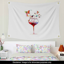 Colorful Wine Glass Wall Art 50299939