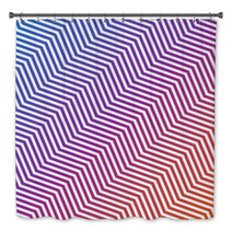 Colorful Zig Zag Lines Pattern Background Design Bath Decor 118447507