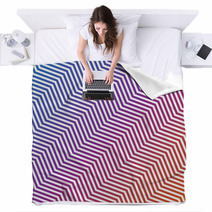 Colorful Zig Zag Lines Pattern Background Design Blankets 118447507