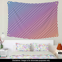 Colorful Zig Zag Lines Pattern Background Design Wall Art 118447507