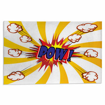 Comic Book Explosion Vector Illustration Background Rugs 57112420
