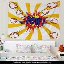 Comic Book Explosion Vector Illustration Background Wall Art 57112420