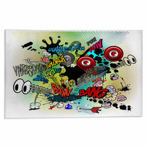 Comic Book Explosions Rugs 35495045