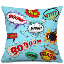 Comic Speech Bubbles Design Elements Collection Pillows 62100620
