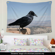 Common Raven With Bryce Canyon National Park In Background Wall Art 88774380