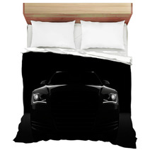 Computer Generated Image Of A Sports Car, Studio Setup, On A Dark Background. Bedding 87149180