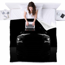 Computer Generated Image Of A Sports Car, Studio Setup, On A Dark Background. Blankets 87149180