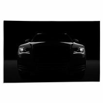 Computer Generated Image Of A Sports Car, Studio Setup, On A Dark Background. Rugs 87149180