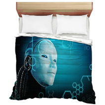 Computer Robot Background Bedding 57901138