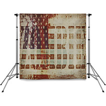 Concept Zombie And Old Grunge USA Flag Background Backdrops 64768026