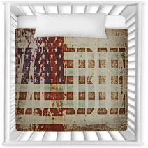 Concept Zombie And Old Grunge USA Flag Background Nursery Decor 64768026