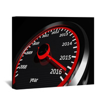 Conceptual 2016 Year Speedometer Wall Art 81506035
