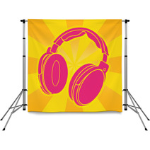 Conceptual Design With Headphone Silhouette Backdrops 49749214