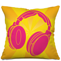 Conceptual Design With Headphone Silhouette Pillows 49749214