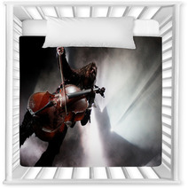 Concert Photo Of Man Playing Cello With Background Lights Nursery Decor 68519896