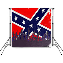 Confederate Civil War Flag Audience Backdrops 106798309