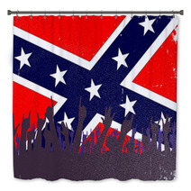 Confederate Civil War Flag Audience Bath Decor 106798309