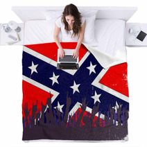 Confederate Civil War Flag Audience Blankets 106798309
