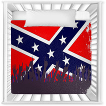 Confederate Civil War Flag Audience Nursery Decor 106798309
