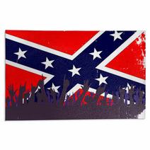Confederate Civil War Flag Audience Rugs 106798309