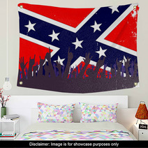 Confederate Civil War Flag Audience Wall Art 106798309