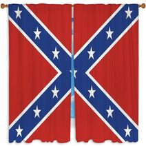 Confederate Rebel Flag Window Curtains 57977793