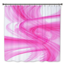 Contemporary Abstract Pink Waves Bath Decor 70817842