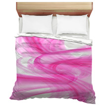 Contemporary Abstract Pink Waves Bedding 70817842