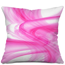 Contemporary Abstract Pink Waves Pillows 70817842