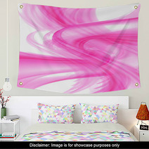 Contemporary Abstract Pink Waves Wall Art 70817842