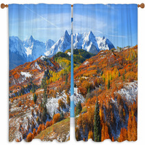 Continental Divide In Autumn Time Near Ridge Way Colorado Window Curtains 92782258