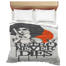 Cool Afro Woman Retro Never Dies Bedding 31055040
