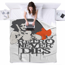 Cool Afro Woman Retro Never Dies Blankets 31055040