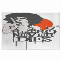 Cool Afro Woman Retro Never Dies Rugs 31055040