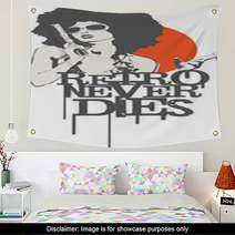 Cool Afro Woman Retro Never Dies Wall Art 31055040